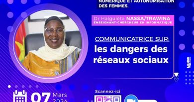 FTICBF, FTIC  : Dr Halguièta TRAWINA épouse NASSA, notre communicatrice sur “les dangers des réseaux sociaux”.
