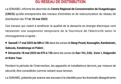 Communiqué SONABEL